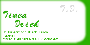 timea drick business card